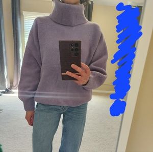 & other stories wool lavender turtleneck xs